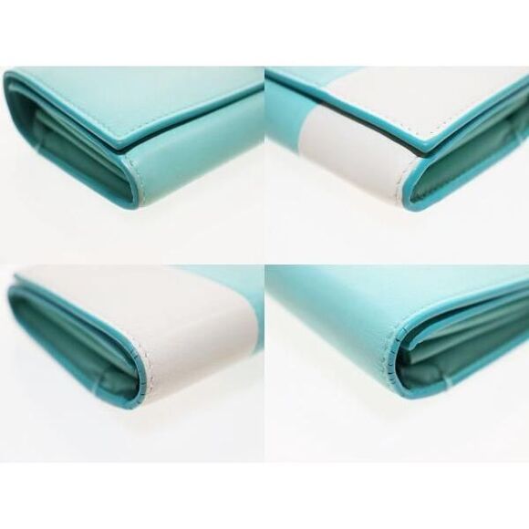 Tiffany & Co Tiffany & CO Continental Flap Bicolor Wallet Long Wallet Leather - Picture 4 of 9